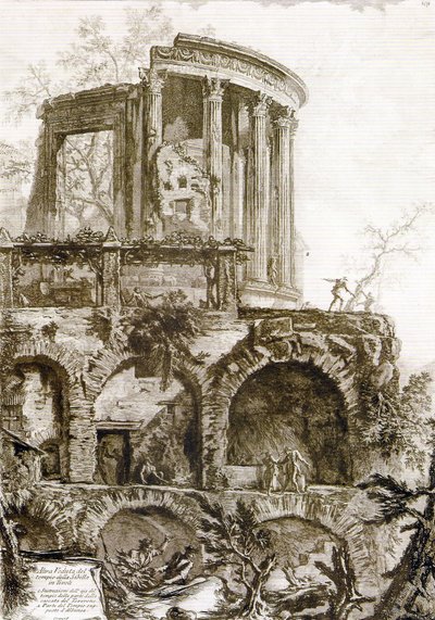 Another View of the Temple of the Sibyl, Tivoli by Giovanni Battista Piranesi